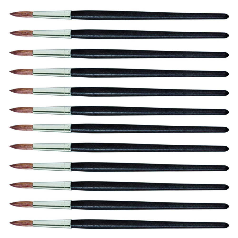 12PK Jasart Pony/Goat Round Watercolour Brush - Size 2