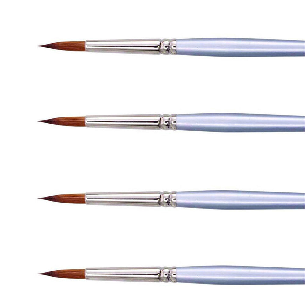 4PK Jasart Red Sable Round Oil/Watercolour Brush - Size 20/0
