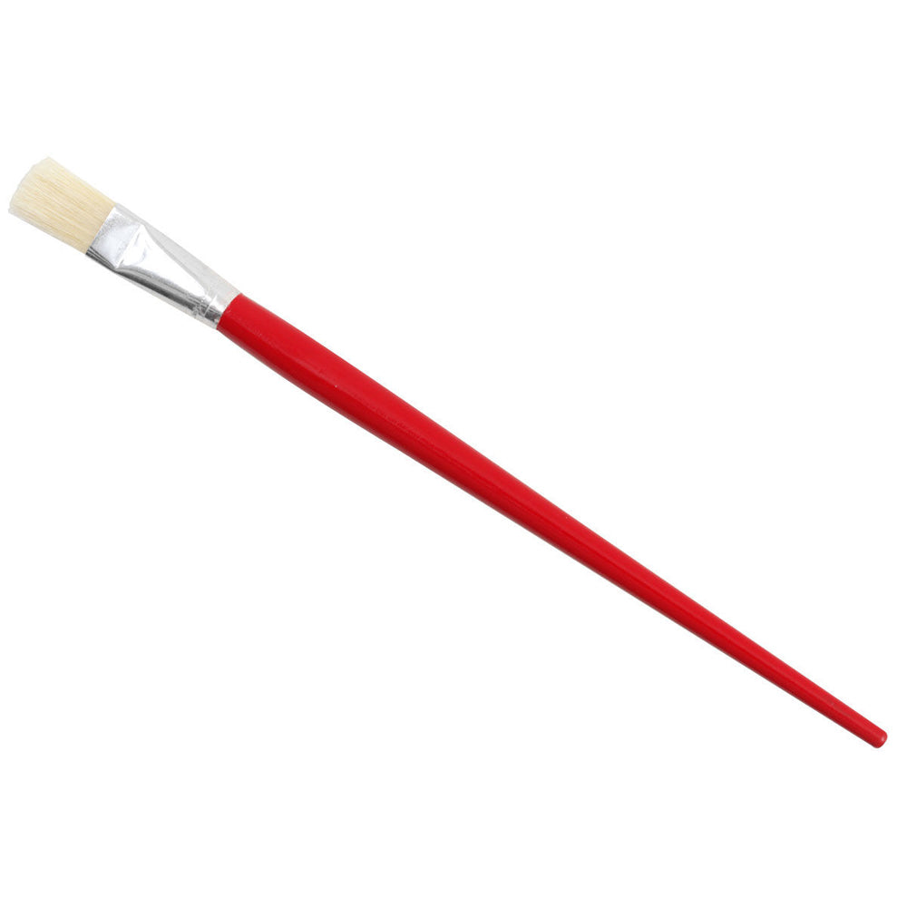 10PK Jasart Flat Head Hog Bristle Glue/Paste Brush - 19cm