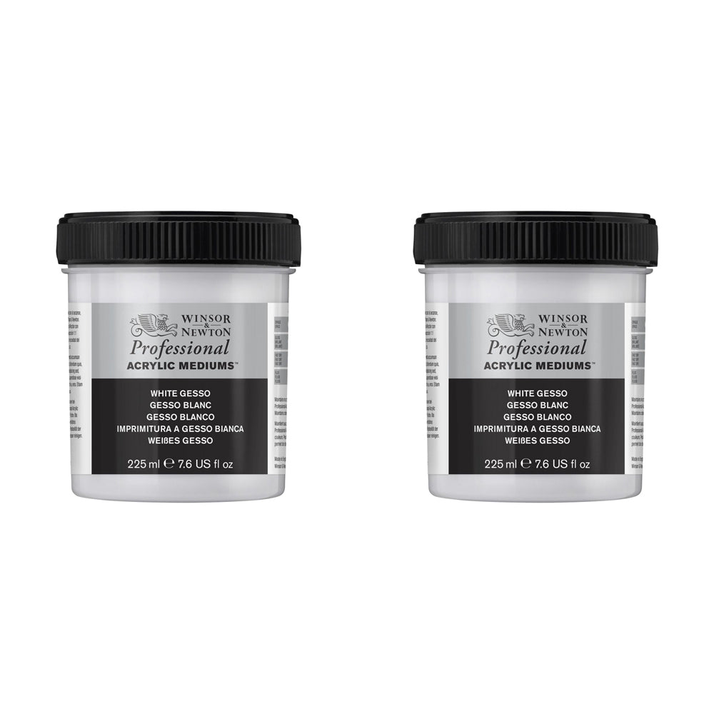 2PK Winsor & Newton 225ml Professional Acrylic Gesso - White