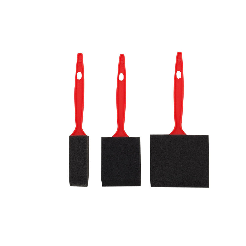 3x 3pc Jasart Foam Sponge Paint Brush Water Based Art/Craft 25/50/75mm