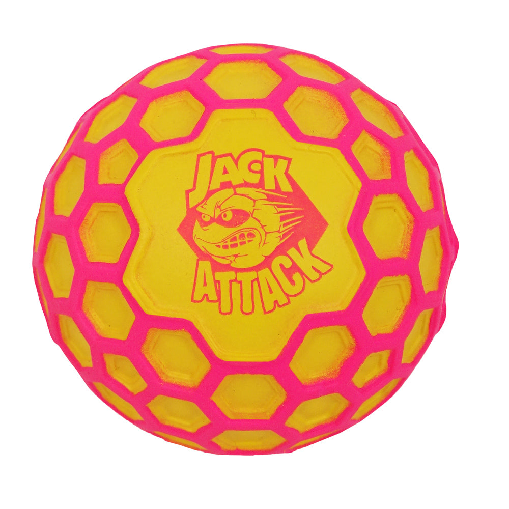 3PK Jack Attack Hex 6.8cm Bounce Ball Assorted Kids/Adults