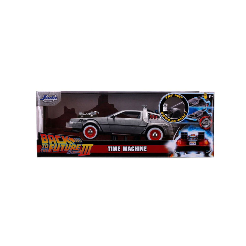 Back to the Future Part 3 Time Machine Raw Metal 1:24 Scale Model Toy