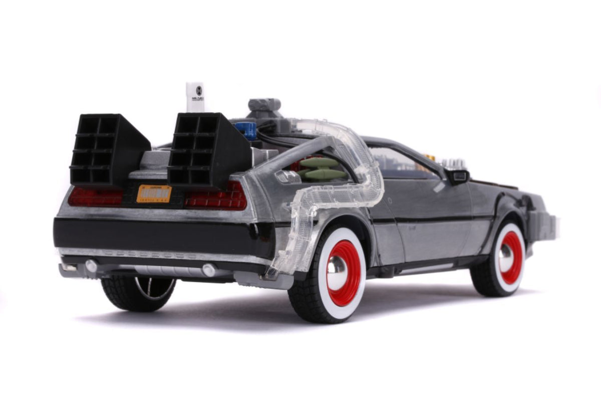 Back to the Future Part 3 Time Machine Raw Metal 1:24 Scale Model Toy