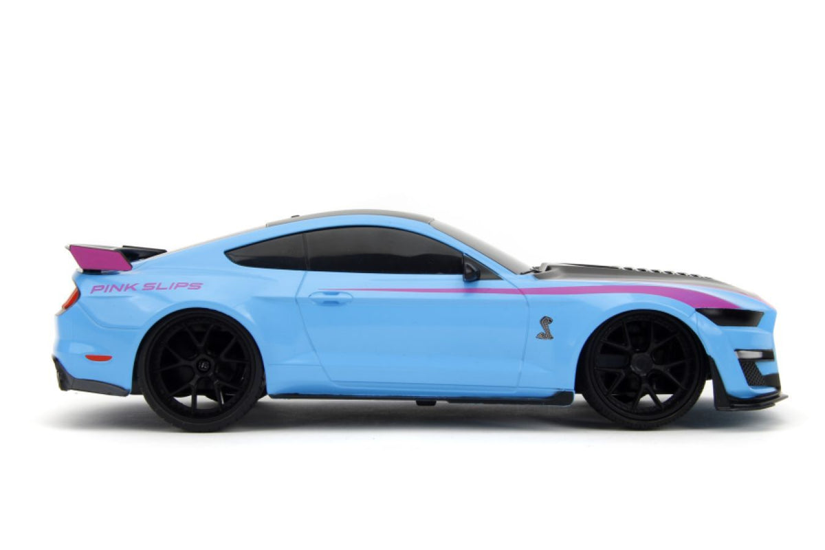 Pink Slips Blue 2020 Ford Mustang Shelby GT500 1:16 Scale RC Vehicle Toy