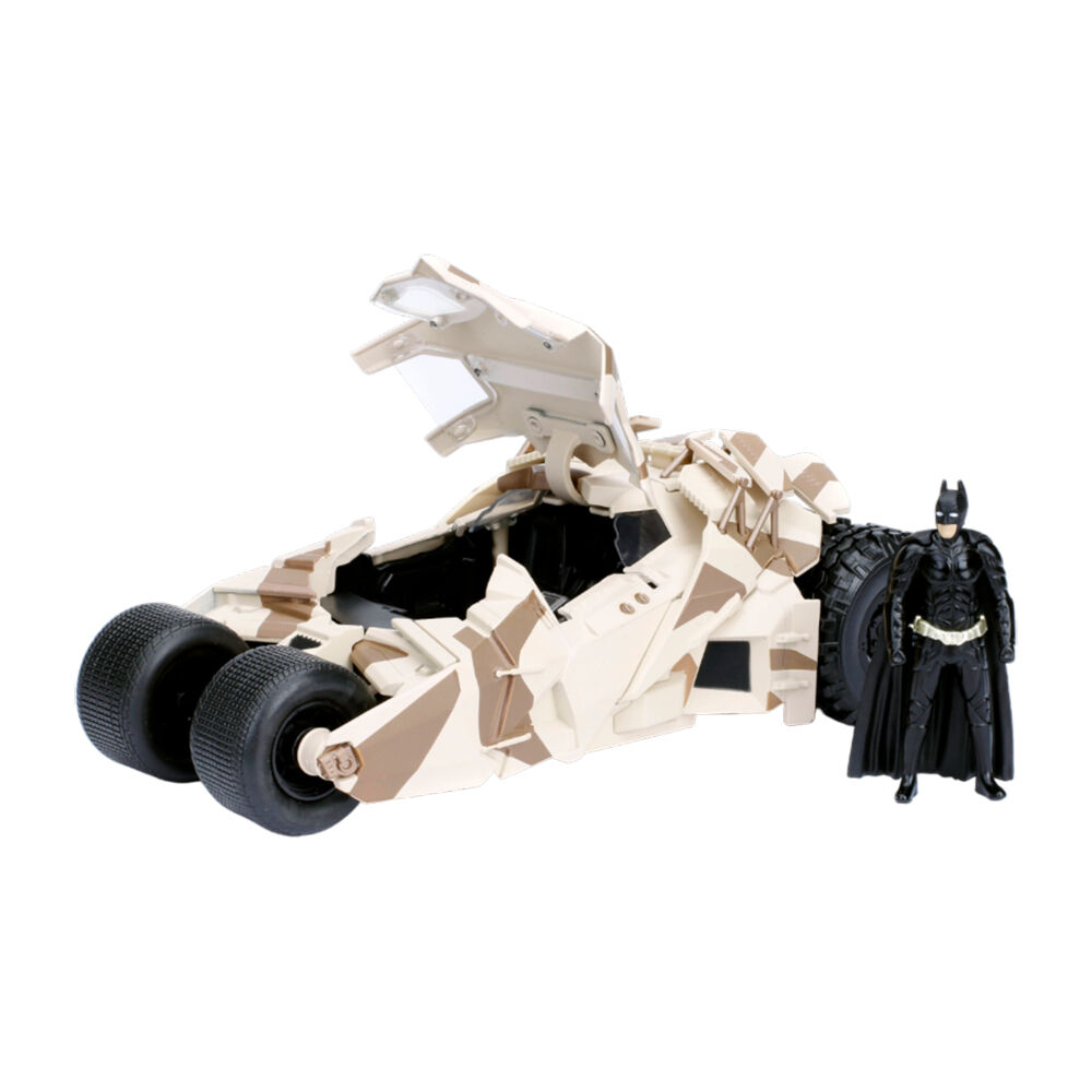 Batman Dark Knight W/ Camo Batmobile Tumbler 1:24 Scale Die-Cast Vehicle Toy