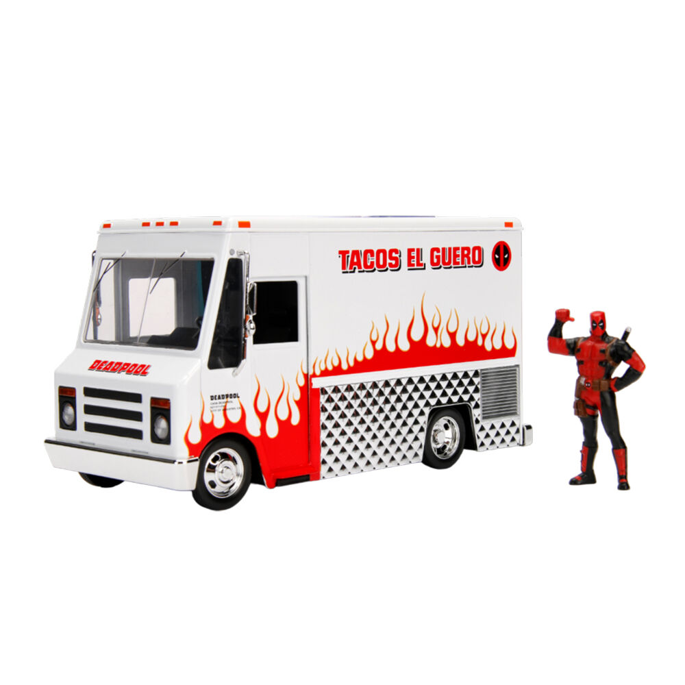 Deadpool W/ Taco Truck Die-Cast Vehicle Toy 1:24 Scale Figure Toy