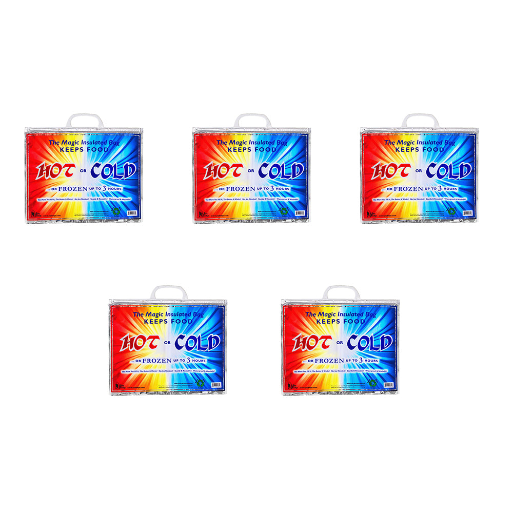 5PK Jay Bags Hot & Cold Magic Insulated Food Bag Small Cooler