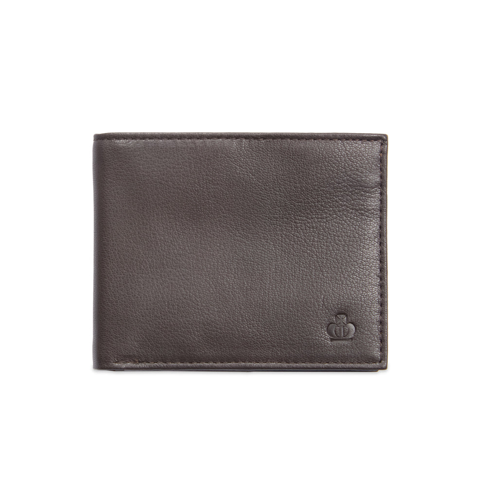 Jeff Banks Mens Classic Genuine Leather Wallet - Brown