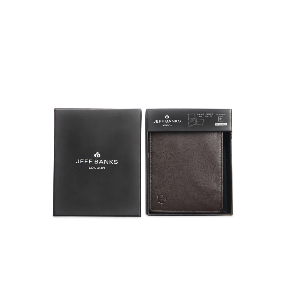 Jeff Banks Mens Formal/Casual Genuine Leather Wallet - Brown
