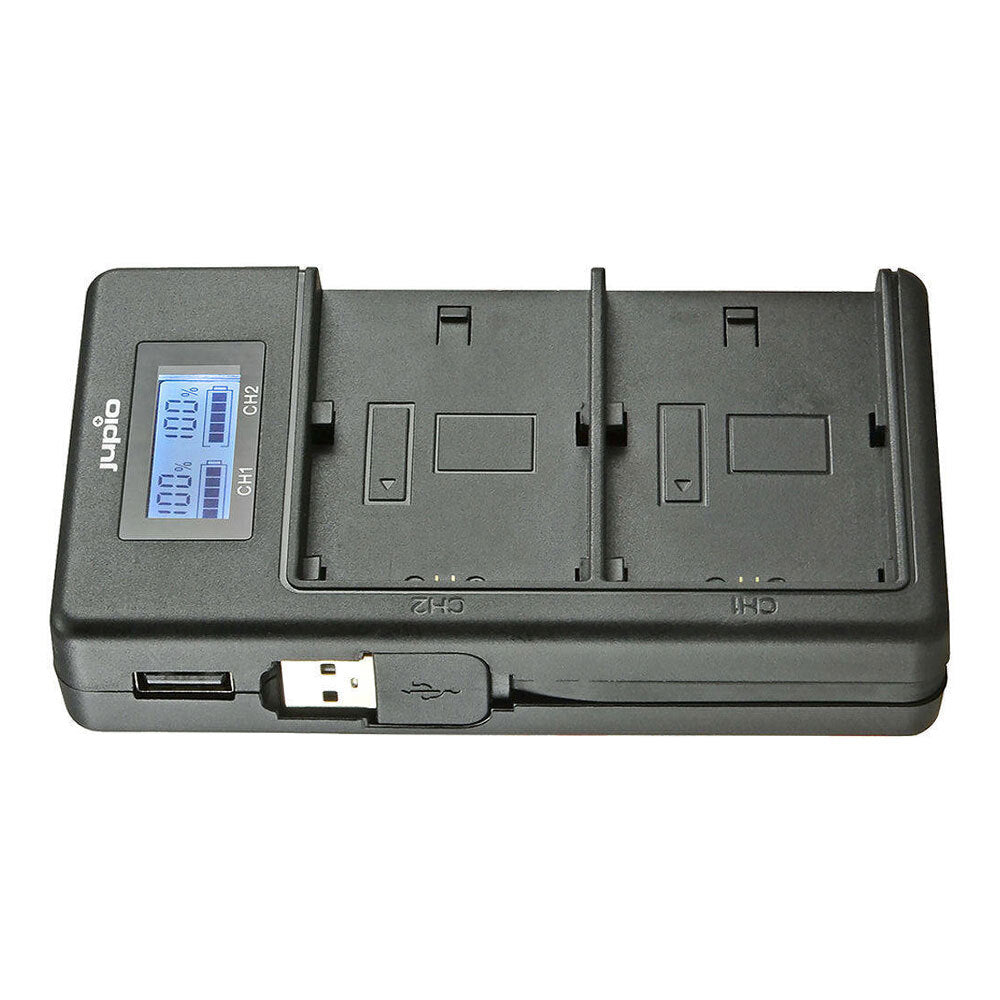 Jupio Dedicated Duo USB Charger w/ LCD For Canon LP-E12 Batteries