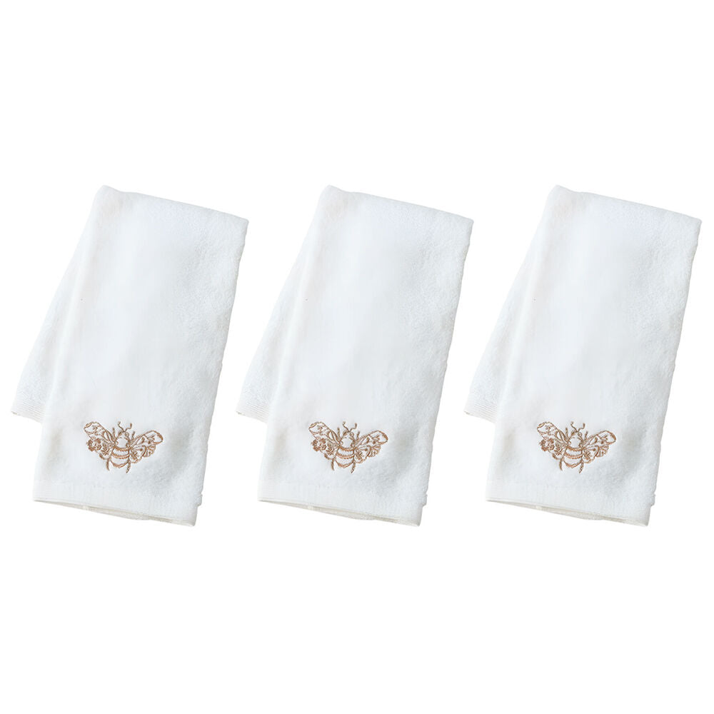 3PK Pilbeam Living Beebee Hand Towel Absorbent Cloth 100% Cotton White 65cm