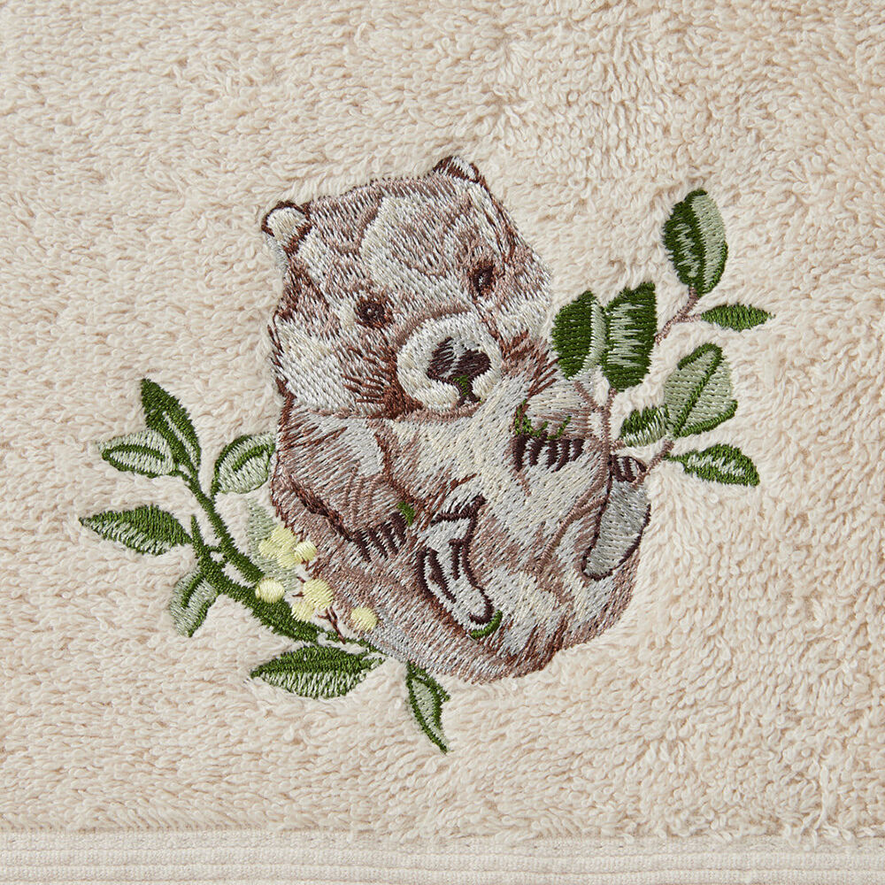 2pc Pilbeam Living Wombat Hand Towel Set 100% Cotton Latte