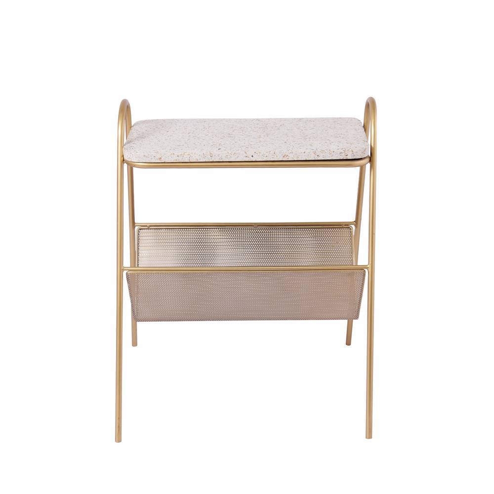J.Elliot Corbyn 61x45cm Magazine Rack/Stand - Gold