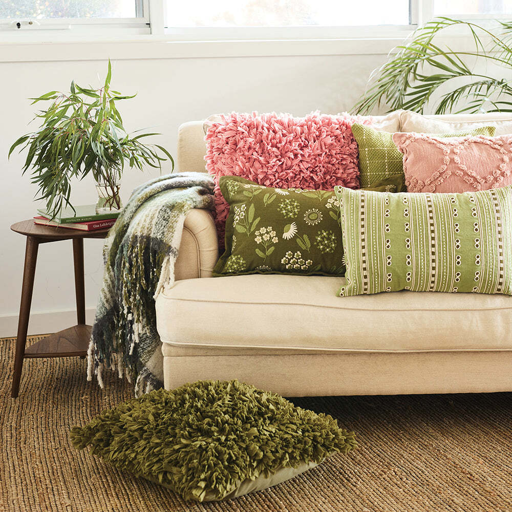 J.Elliot Home Emily 35x55cm Cushion Rectangle - Bayleaf Multi