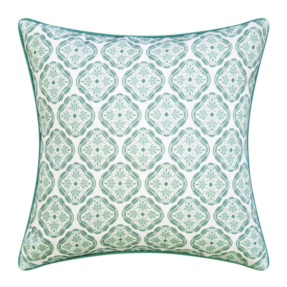 2PK J.Elliot Home Leah Outdoor Cushion 50x50cm Pine Green Multicolour