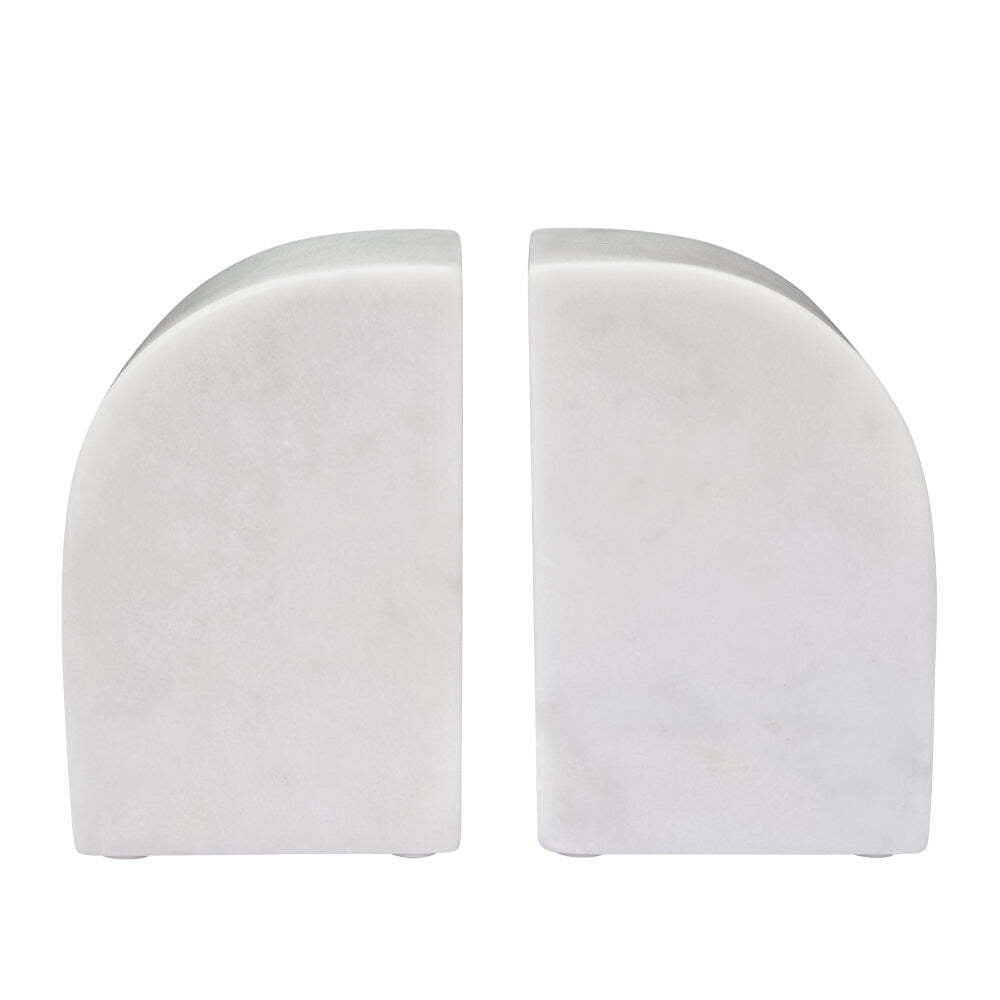 2pc J.Elliot Home Percy Set Book Ends Curved 14.5x9.5x6cm Marble