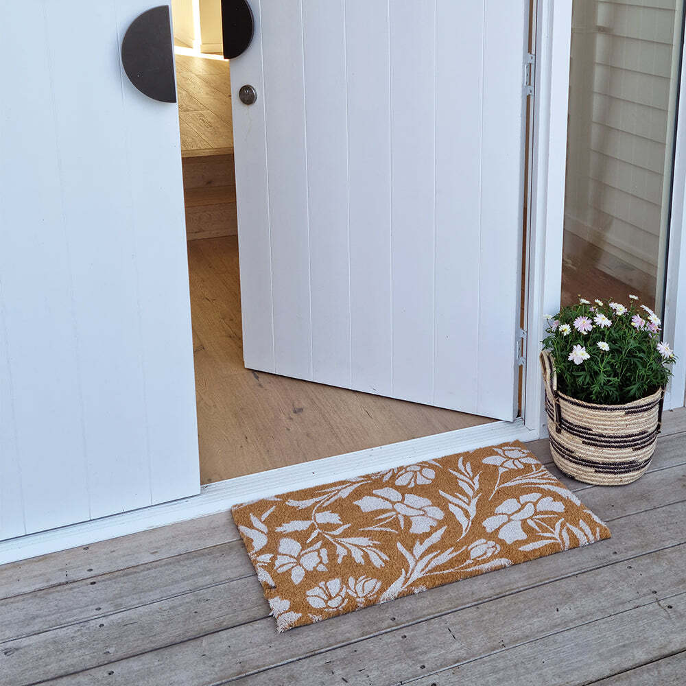 2PK J.Elliot Home PVC Backed Coir Mat 45x75cm Jasmine