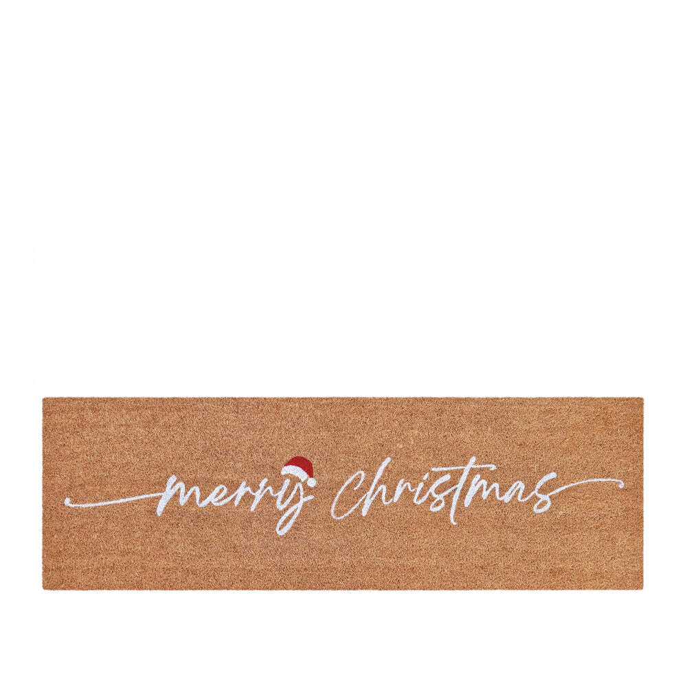 J.Elliot Home PVC Backed Coir Mat 40x120cm Merry Christmas