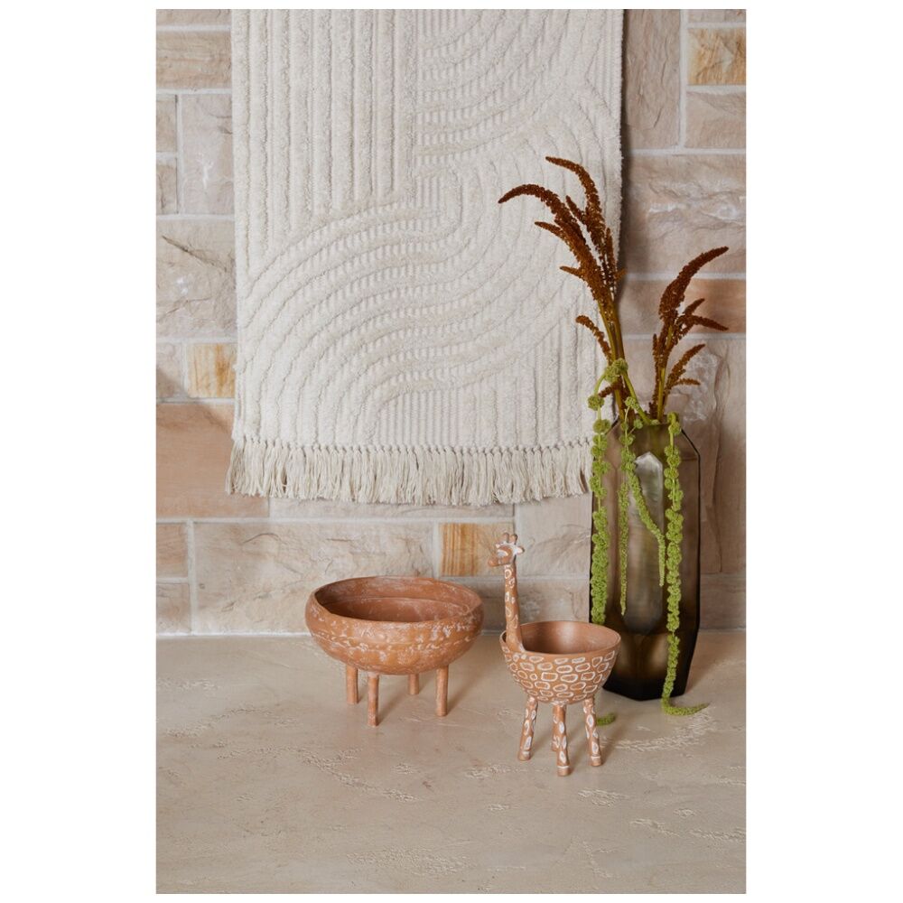 J.Elliot Home Mara Round Decorative Bowl w/ Legs 18x17x13cm Terracotta