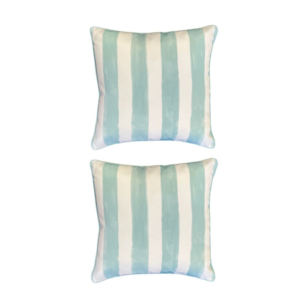 2PK J.Elliot Home Positano Outdoor Cushion Pillow Decor 50x50x12cm Sea Green