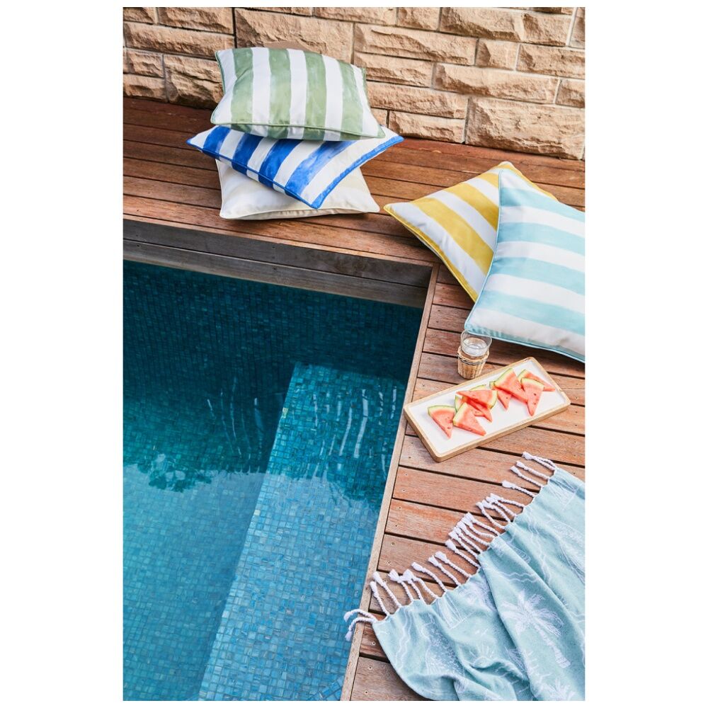 J.Elliot Home Positano Outdoor Cushion Pillow Decor 50x50x12cm Sea Green