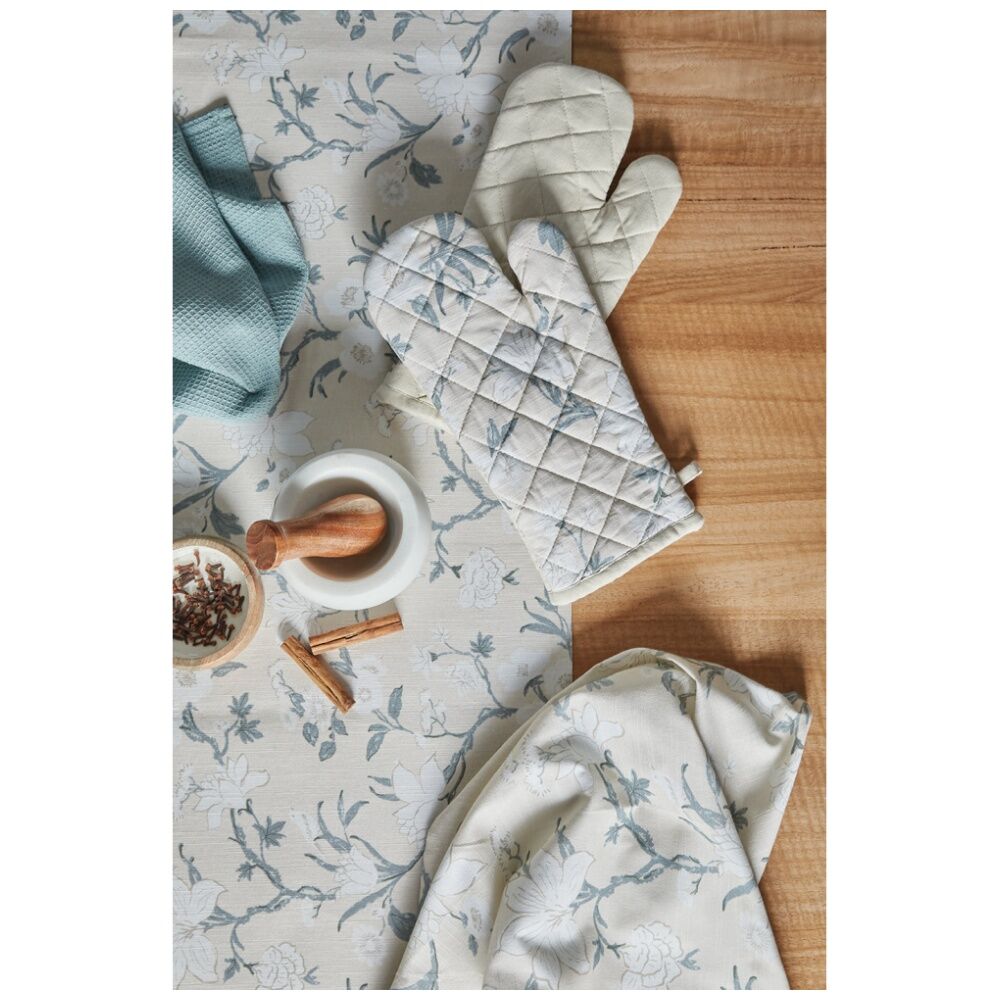 2pc J.Elliot Home Nordhem Tea Towels 50x70x0.2cm Warm Beige Floral Multi