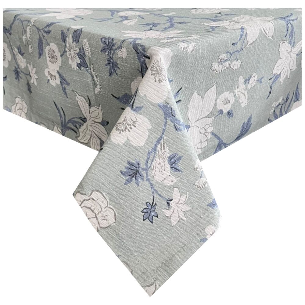 J.Elliot Home Nordhem Rectangle Tablecloth 150x270x0.2cm Blue/Grey Floral