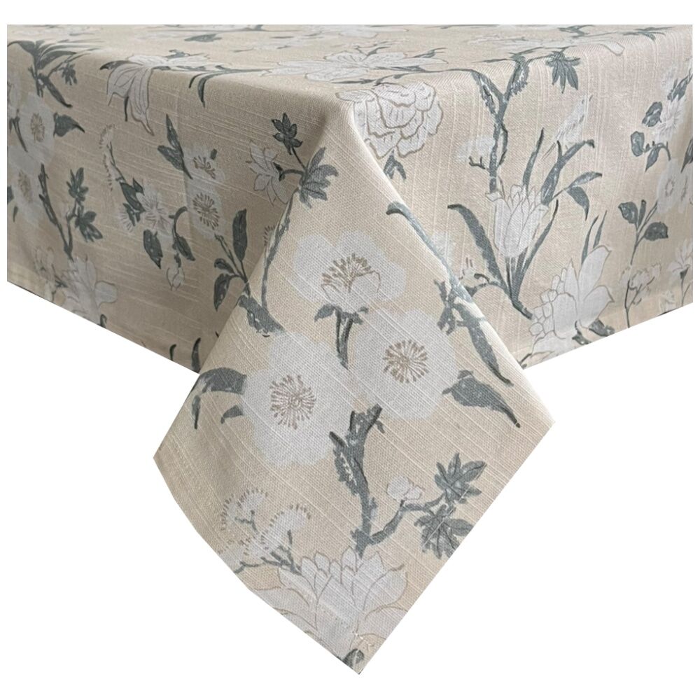 J.Elliot Home Nordhem Rectangle Tablecloth 150x270x0.2cm Warm Beige Floral