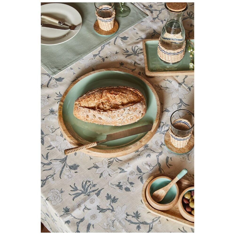 J.Elliot Home Nordhem Rectangle Tablecloth 150x270x0.2cm Warm Beige Floral