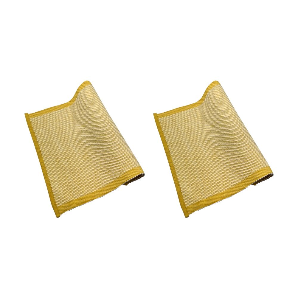 2PK J.Elliot Home 100% Cotton Heureuse Table Runner 180x40x0.2cm Yellow