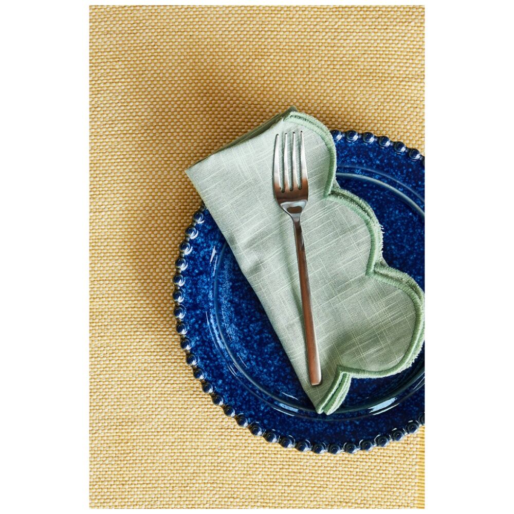 J.Elliot Home 100% Cotton Heureuse Table Runner 180x40x0.2cm Yellow