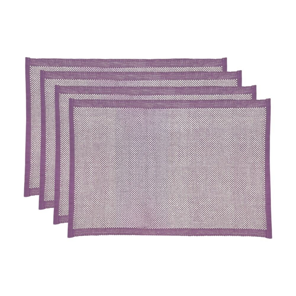 4pc J.Elliot Home Heureuse Table Placemats Set 33x48x1cm Purple
