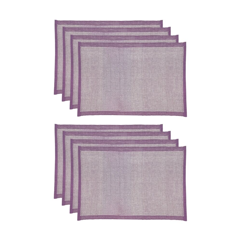 2x 4pc J.Elliot Home Heureuse Table Placemats Set 33x48x1cm Purple