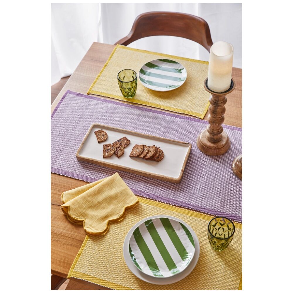 4pc J.Elliot Home Heureuse Table Placemats Set 33x48x1cm Yellow