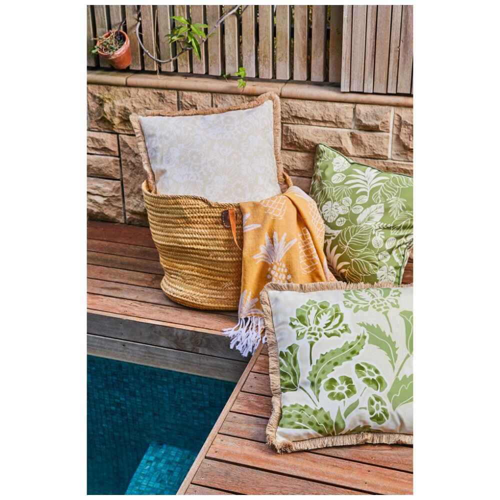 J.Elliot Home Grace Outdoor Cushion Pillow Decor 50x50x12cm Taupe & Olive