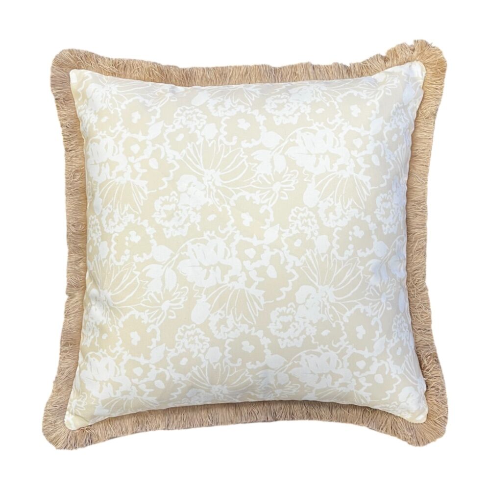 2PK J.Elliot Home Grace Outdoor Cushion Pillow Decor 50x50x12cm Taupe & Olive