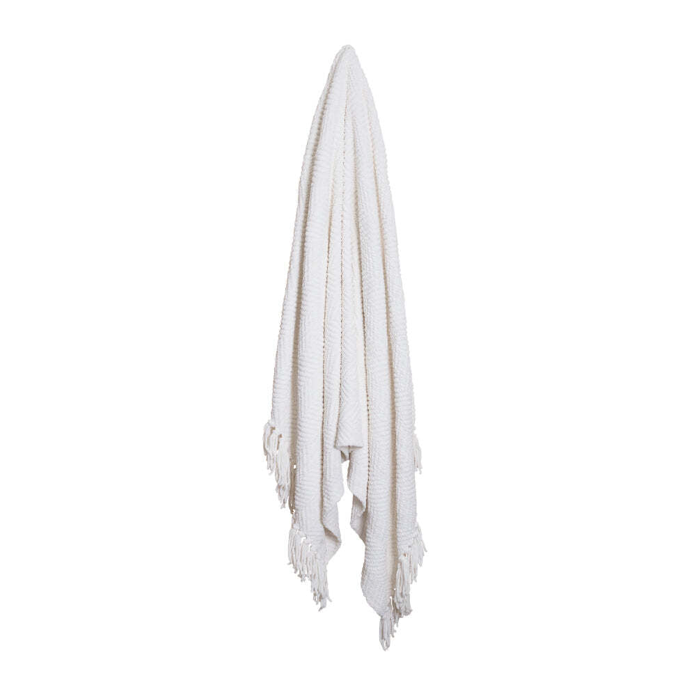 J. Elliot Home Louie Throw Blanket 130x160cm Ivory