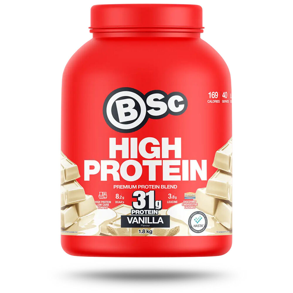 BSc High Protein Low Carb Powder Post Workout 40 Serves 1.8kg Vanilla