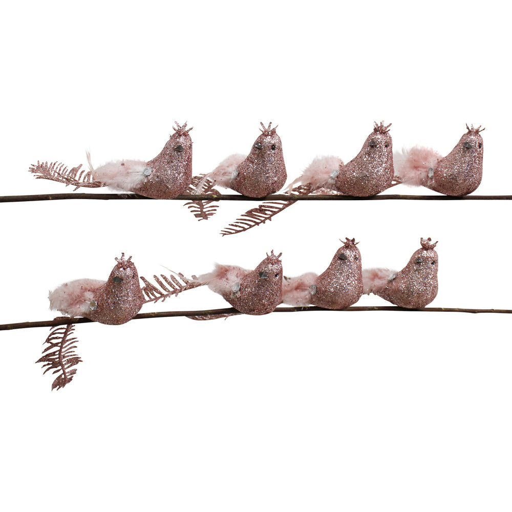 2PK 8pc LVD 16cm Clip Birds Leaf Dusty Home/Living Room Decor