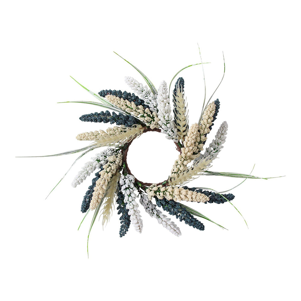 2PK LVD Candle Wreath 30cm Plastic Hamptons Home Decor Display
