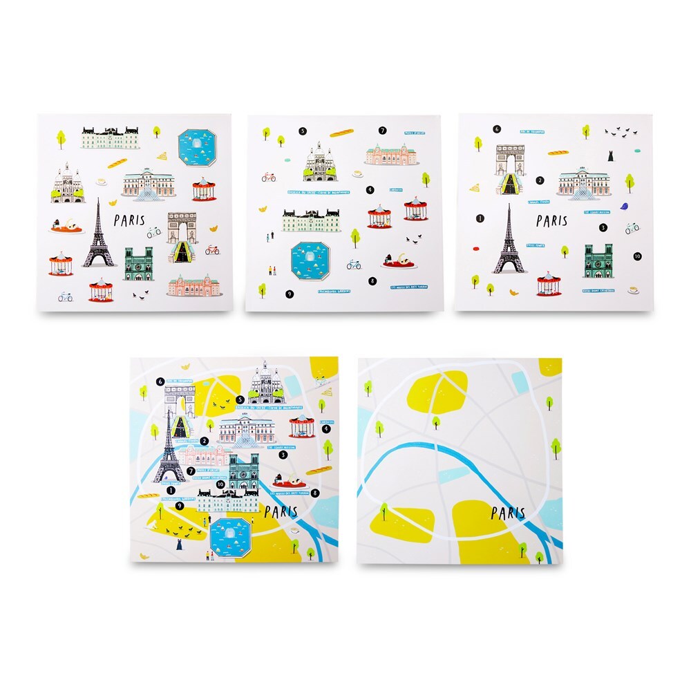 Jaq Jaq Bird Cities of Wonder Stick It & Go Activity Set Paris 3y+