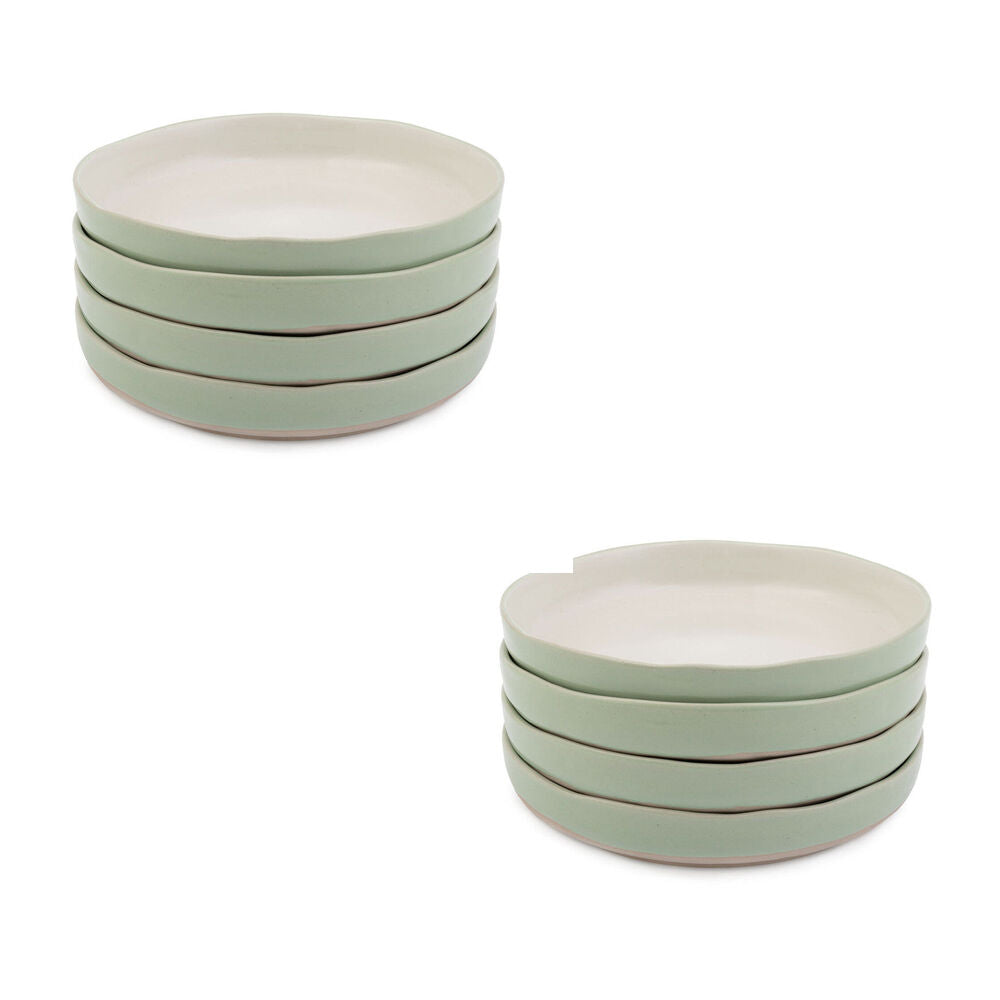 2x 4pc Jamie Oliver Stoneware Big Love Dishy Bowl Set 22cm - Green