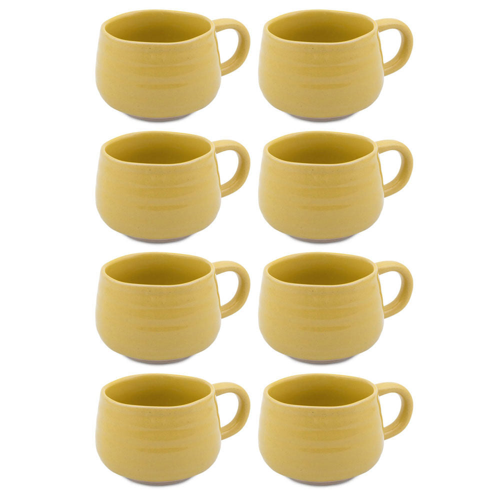 8PK Jamie Oliver Big Love Cosy Cuppa Mug 375ml Stoneware Yellow