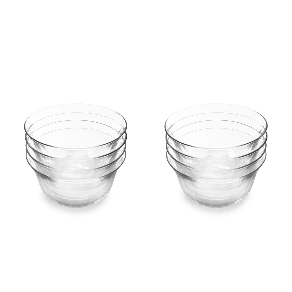 2PK 4pc Jamie Oliver Big Love Dreamy Fluted-Glass Dessert Dishes 14cm Clear
