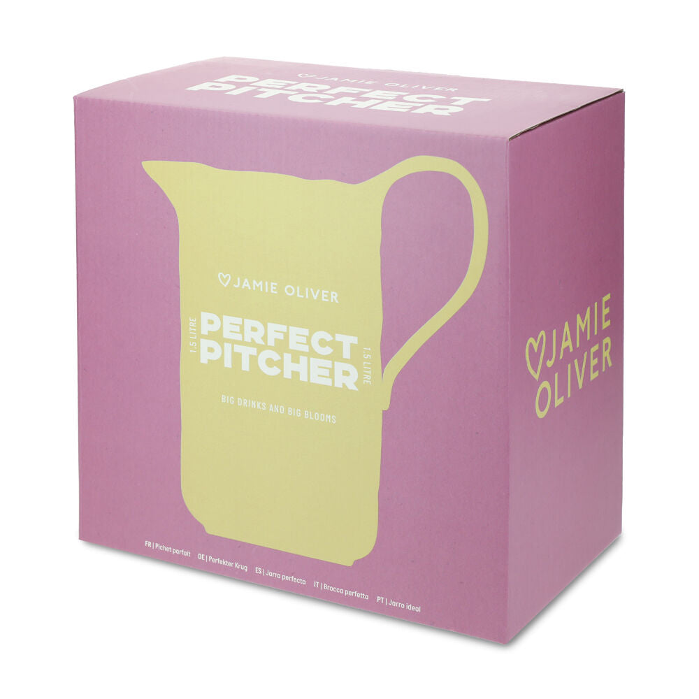 Jamie Oliver Big Love Perfect Stoneware Base Pitcher 1.5L Yellow/Cream