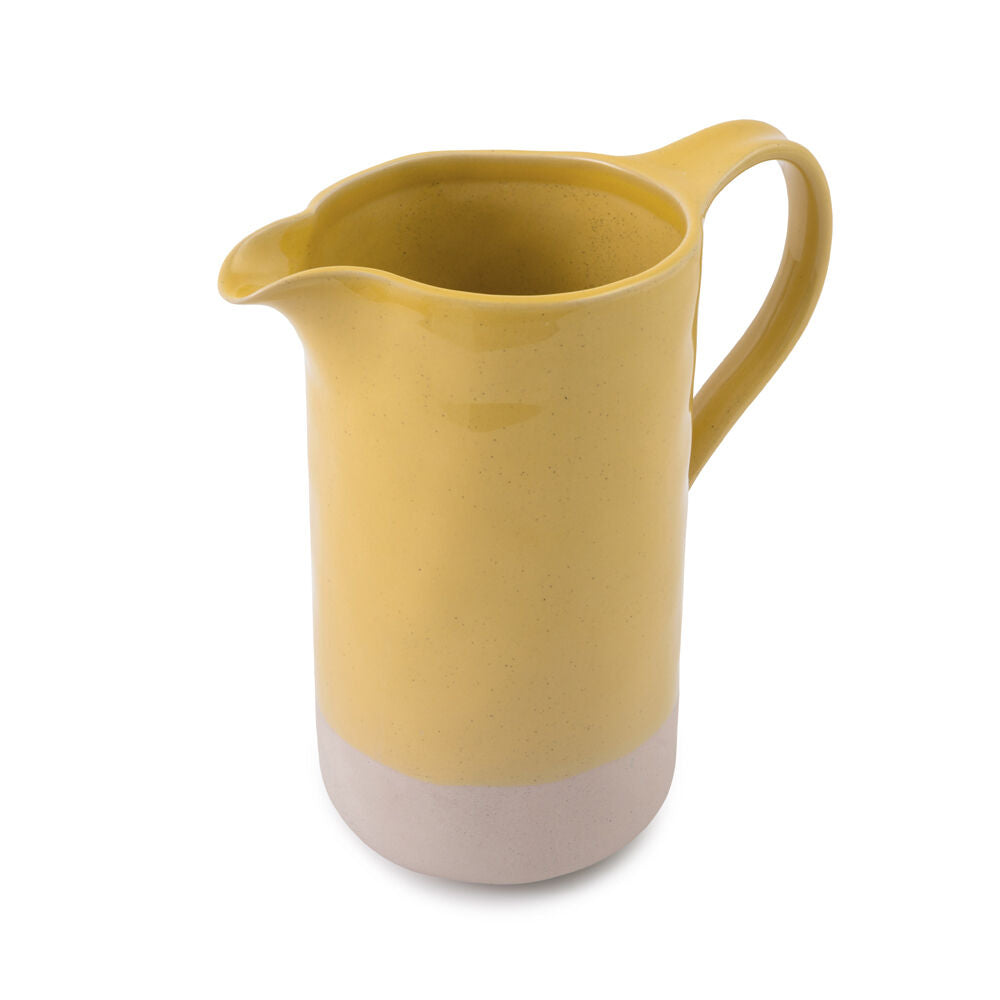 2PK Jamie Oliver Big Love Perfect Stoneware Base Pitcher 1.5L Yellow/Cream