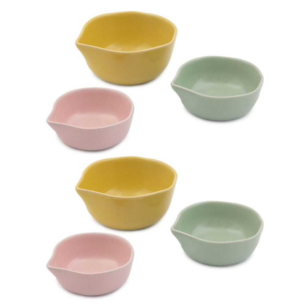 2x 3pc Jamie Oliver Big Love Pinch-Me Pots Measuring Cup Set