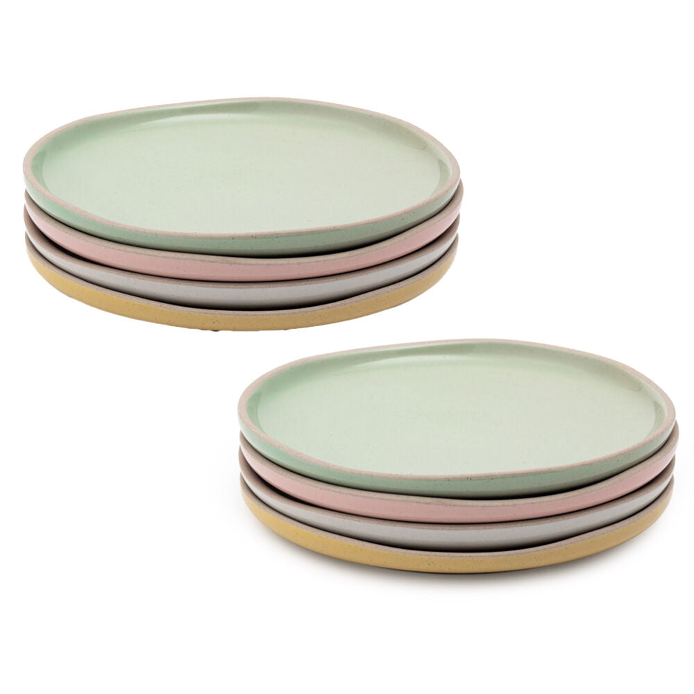 2PK 4pc Jamie Oliver Big Love Little Stonewear Plates Set 19cm Multicoloured