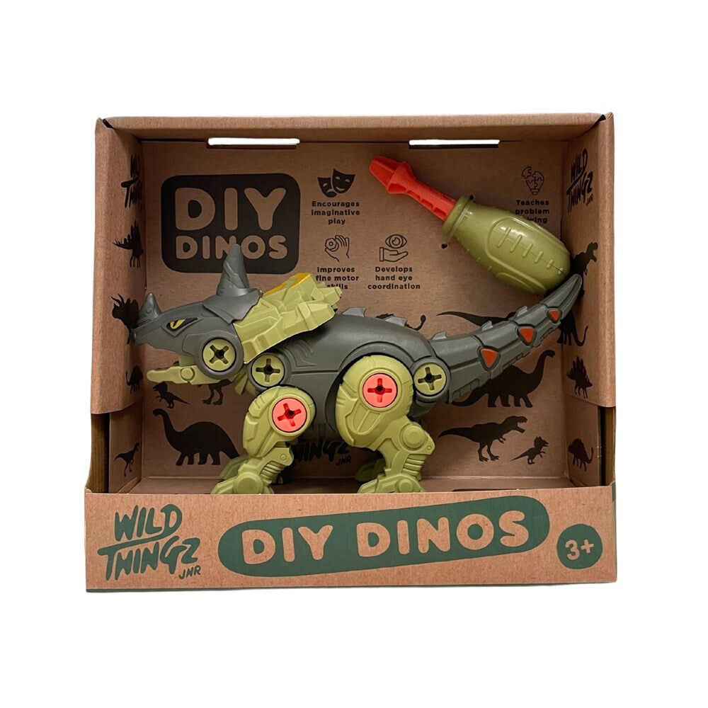 Johnco Wild Thingz DIY Dino Centrosaurus/Velociraptor/Brachiosaurus Playset 3Y+